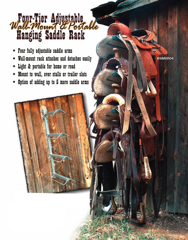 Wall mounted saddle rack for your horse tack