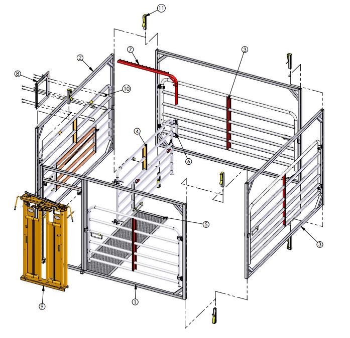 calving pen squeeze chute livestock equipment