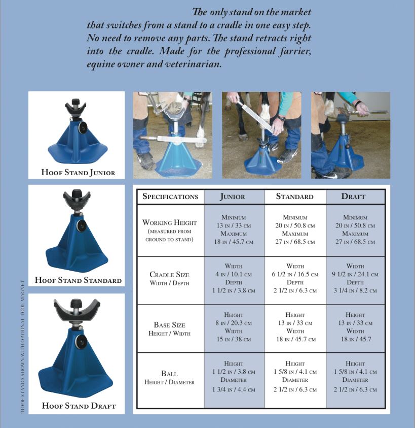 Hoof stand for ponies and smaller horses Barn World farrier supplies