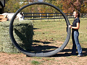 moving a horse hay feeder