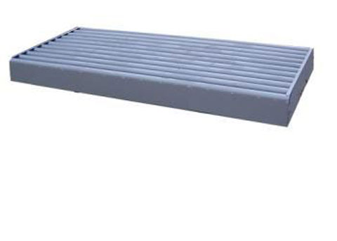 cattle guard with a steel box welded to the outside