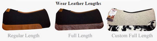 saddle pad leather lengths