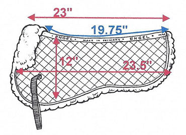 saddle pad diagram and measurements