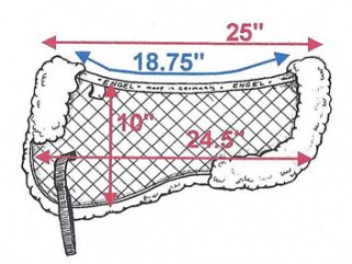 saddle pad diagram with measurements