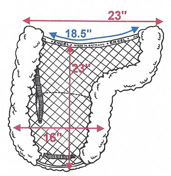 dressage saddle pad dimension diagram