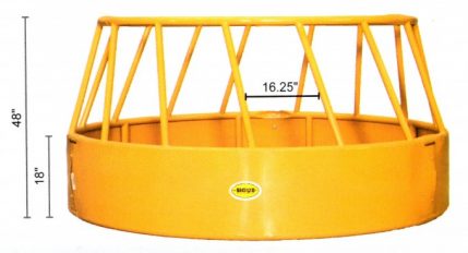 cattle hay feeder dimensions diagram
