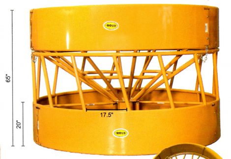 side view of the hay feeder