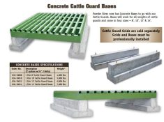 cattle guards and concrete foundations