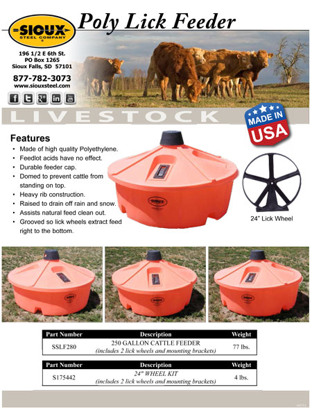 brochure for lick feeder