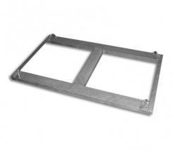metal skids for moving a hog feeder
