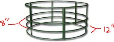 dimensions of cattle hay feeder