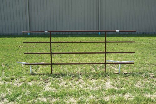 metal fence end rail