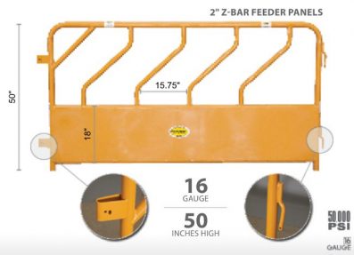 feeder panel for hay feeder