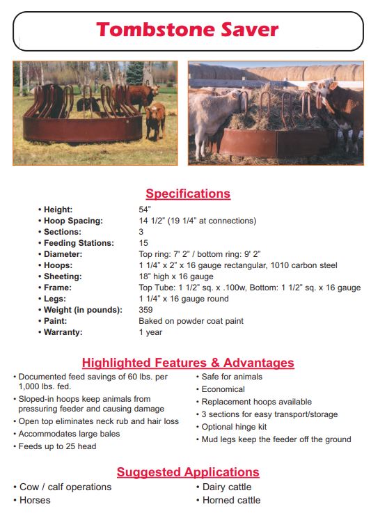 brochure for horse hay feeder