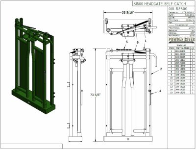cattle headgate diagram