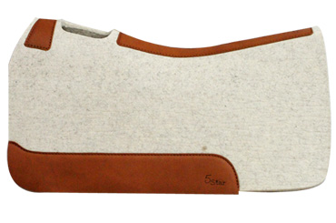 barrel racing saddle pad with brown leather