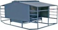 calf creep feeder with two troughs