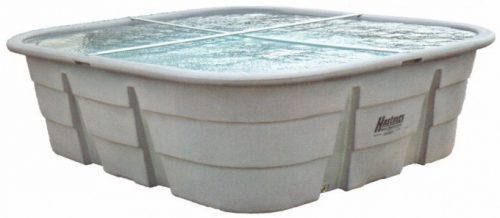 rectangular poly tank full of water