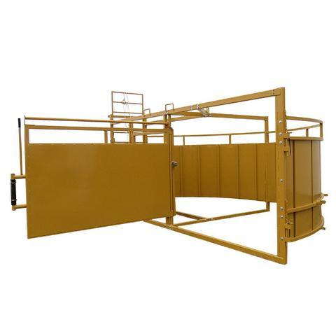 open cattle tub door for livestock entry