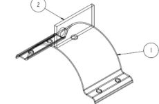 top of the auger clamp for 6 inch augers