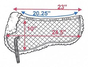 saddle pad measurement diagram