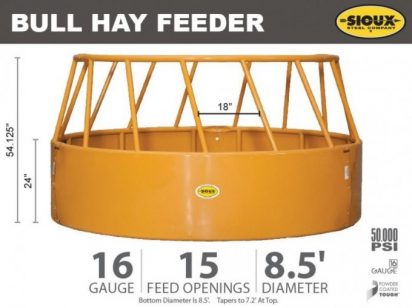 cattle hay feeder diagram and dimensions