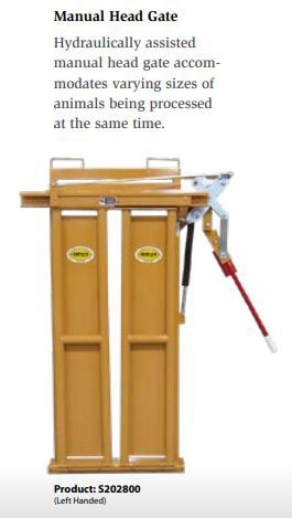 manual headgate for cattle