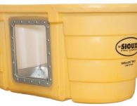 drinker installed in poly water tank