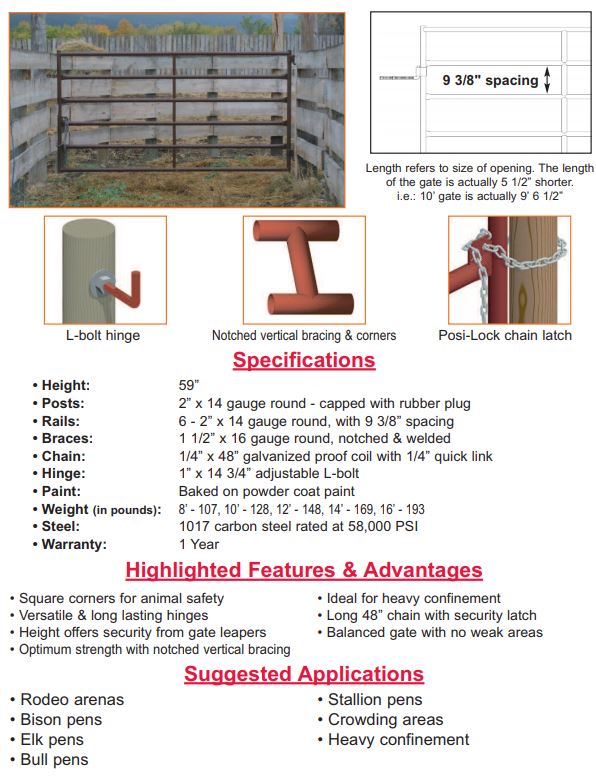 Installed Tall Farm Gate