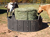 horse hay feeder upside down for shorter animals