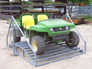 atv on a cattle guard