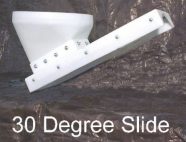 30-degree angled slide valve for poly grain bin
