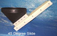 45-degree angled slide valve for poly grain bin
