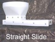 Straight 90-degree slide valve for poly grain bin