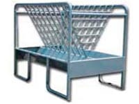 hay feeder with a rack and grain trough