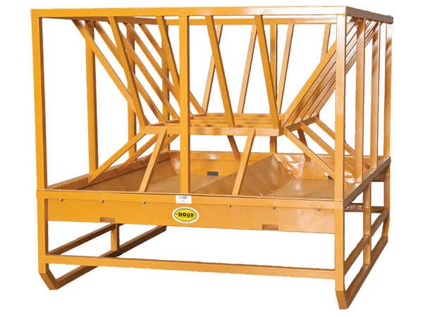Cattle Hay Feeder with a Grain Trough