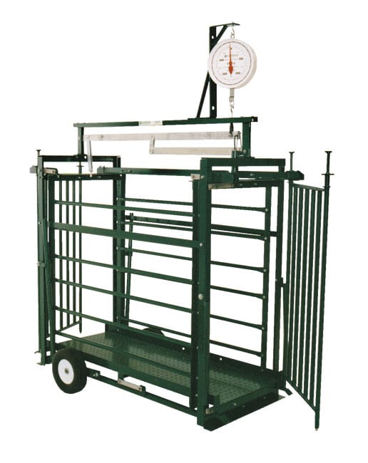 hog scale with side opening gates