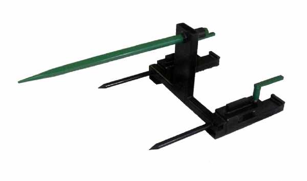 round bale spear for clamp on bucket attachment