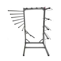saddle rack with arms for horse blankets and bridles