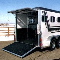 horse trailer mat installed in a trailer