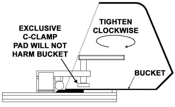 bucket attachment clamp design diagram