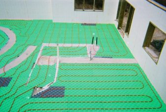 floor covered in insulated floor panels