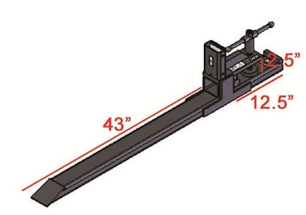 pallet fork medium duty diagram and dimensions