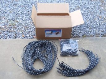 hay tarp tie down kit with rope
