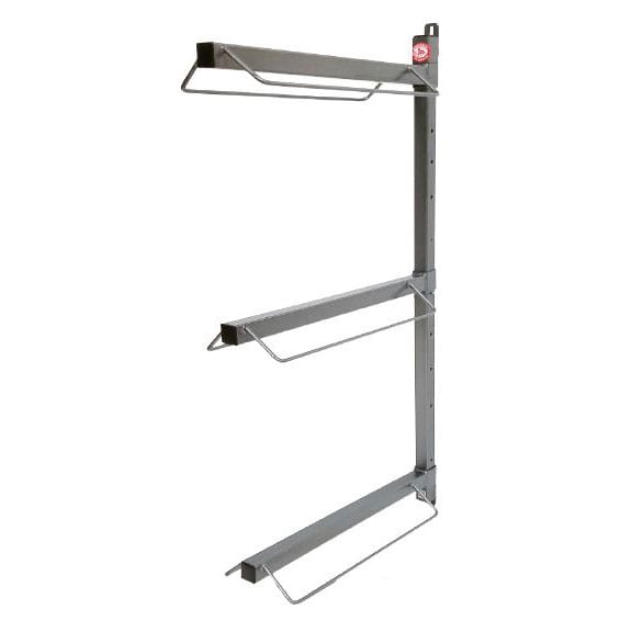 close up of saddle rack with three arms