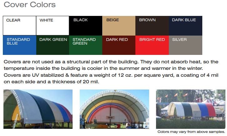 Barn Cover Color Options
