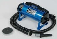 dog dryer in blue