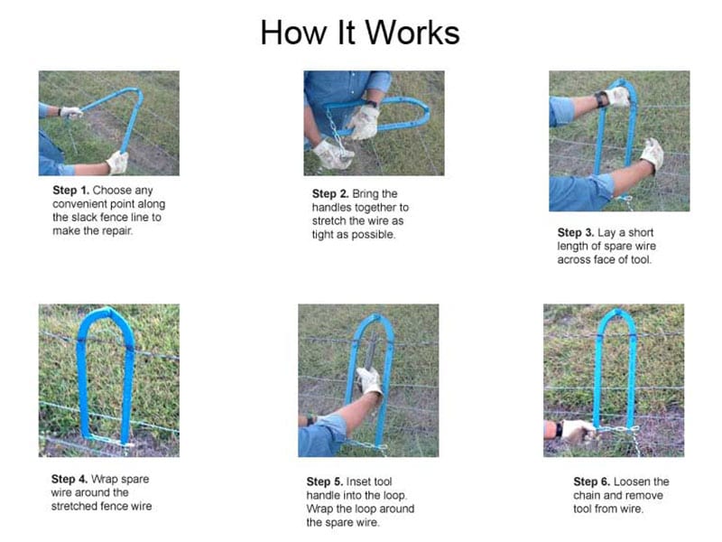 how to use the texas fence fixer step diagram