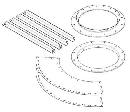 feed bin collar adaptor parts list