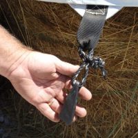 hay tarp rope cinch installed